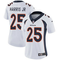 Women's Nike Denver Broncos #25 Chris Harris Jr White Vapor Untouchable Authentic Stitched NFL Jersey