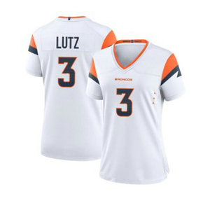 Women's Nike Denver Broncos #3 Wil Lutz White NFL jersey