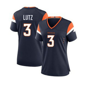 Women's Nike Denver Broncos #3 Will Lutz Navy NFL jersey