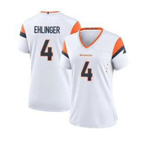 Women's Nike Denver Broncos #4 Sam Ehlinger White NFL jersey