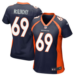 Women's Nike Denver Broncos #69 Mike McGlinchey Blue Vapor Untouchable Authentic Stitched NFL Jersey