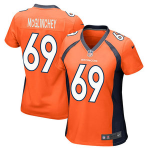 Women's Nike Denver Broncos #69 Mike McGlinchey Orange Vapor Untouchable Authentic Stitched NFL Jersey