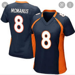 Women's Nike Denver Broncos #8 Brandon McManus Navy Vapor Untouchable Authentic stitched NFL jersey
