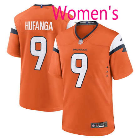 Women's Nike Denver Broncos #9 Talanoa Hufanga Orange NFL jersey