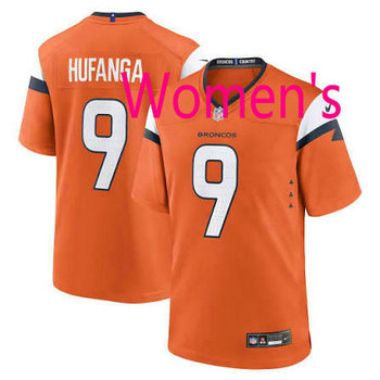 Women's Nike Denver Broncos #9 Talanoa Hufanga Orange NFL jersey
