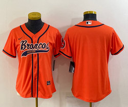 Women's Nike Denver Broncos Blank Orange Joint Authentic Stitched baseball jersey