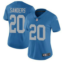 Women's Nike Detroit Lions #20 Barry Sanders Blue Throwback Vapor Untouchable Authentic stitched NFL jersey