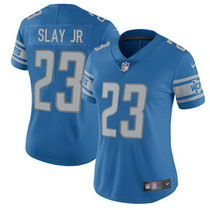 Women's Nike Detroit Lions #23 Darius Slay JR Light Blue Vapor Untouchable Authentic stitched NFL jersey