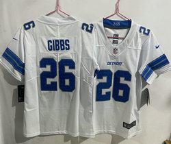 Women's Nike Detroit Lions #26 Jahmyr Gibbs White 2024 Authentic Stitched NFL Jersey