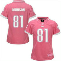Women's Nike Detroit Lions #81 Calvin Johnson 2015 Pink Authentic Stitched NFL jersey