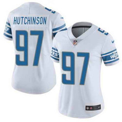 Women's Nike Detroit Lions #97 Aidan Hutchinson White Vapor Untouchable Authentic Stitched NFL Jersey