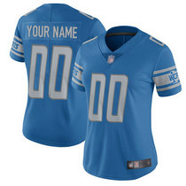 Women's Nike Detroit Lions Customized Blue Limited Vapor Untouchable Authentic Stitched NFL Jerseys