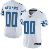 Women's Nike Detroit Lions Customized White Limited Vapor Untouchable Authentic Stitched NFL Jerseys