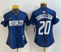 Women's Nike Detroit Tigers #20 Spencer Torkelson 2024 City Authentic Stitched MLB Jersey