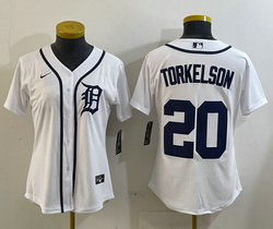 Women's Nike Detroit Tigers #20 Spencer Torkelson White Authentic Stitched MLB Jersey
