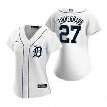 Women's Nike Detroit Tigers #27 Jordan Zimmermann White Game Authentic Stitched MLB Jersey