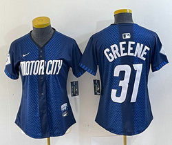 Women's Nike Detroit Tigers #31 Riley Greene 2024 City Authentic Stitched MLB Jersey