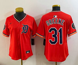 Women's Nike Detroit Tigers #31 Riley Greene Orange 2026 MLB Jersey