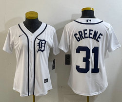 Women's Nike Detroit Tigers #31 Riley Greene White Authentic Stitched MLB Jersey
