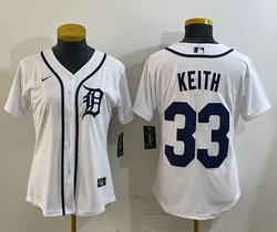 Women's Nike Detroit Tigers #33 Colt Keith White Authentic Stitched MLB Jersey
