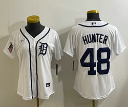 Women's Nike Detroit Tigers #48 Brant Hurter White Stitched MLB Jersey