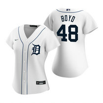 Women's Nike Detroit Tigers #48 Matthew Boyd White Game Authentic Stitched MLB Jersey