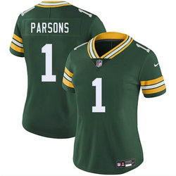 Women's Nike Green Bay Packers #1 Micah Parsons Green Vapor Untouchable NFL Jerseys