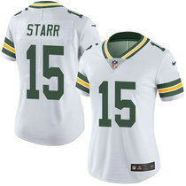 Women's Nike Green Bay Packers #15 Bart Starr White Vapor Untouchable Authentic Stitched NFL Jersey