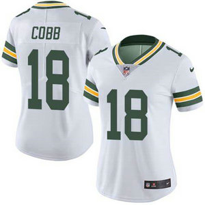 Women's Nike Green Bay Packers #18 Randall Cobb White Vapor Untouchable Authentic Stitched NFL Jersey