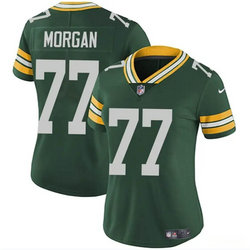 Women's Nike Green Bay Packers #77 Jordan Morgan Green 2024 Draft Vapor Untouchable Football Jersey