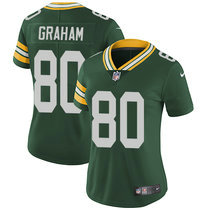 Women's Nike Green Bay Packers #80 Jimmy Graham Green Vapor Untouchable Limited Authentic Stitched NFL Jersey