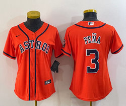 Women's Nike Houston Astros #3 Jeremy Pena Orange Authentic Stitched MLB Jersey