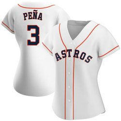 Women's Nike Houston Astros #3 Jeremy Pena White Game Authentic Stitched MLB Jersey