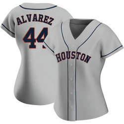 Women's Nike Houston Astros #44 Yordan Alvarez Gray Game Authentic Stitched MLB Jersey