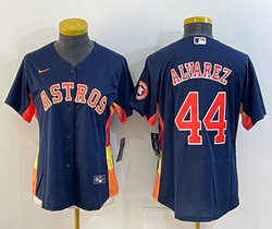 Women's Nike Houston Astros #44 Yordan Alvarez Navy Authentic Stitched MLB Jersey