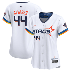 Women's Nike Houston Astros #44 Yordan Alvarez White 2025 City Stitched MLB Jersey