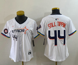 Women's Nike Houston Astros #44 Yordan Alvarez White 4(IV) Joint Stitched MLB Jersey