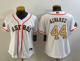 Women's Nike Houston Astros #44 Yordan Alvarez White Champions Authentic Stitched MLB Jersey