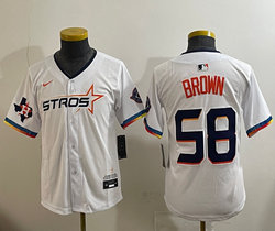 Women's Nike Houston Astros #58 Hunter Brown White 4(IV) Joint Stitched MLB Jersey