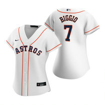 Women's Nike Houston Astros #7 Craig Biggio White Game Authentic Stitched MLB Jersey