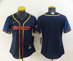 Women's Nike Houston Astros Blank Navy 2022 City Game Authentic Stitched MLB Jersey