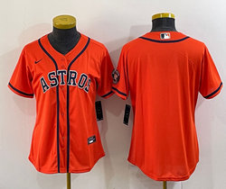 Women's Nike Houston Astros Blank Orange Game Authentic Stitched MLB Jersey
