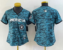Women's Nike Houston Astros Blank Teal 2023 All-Star Logo in front Stitched Baseball Jersey