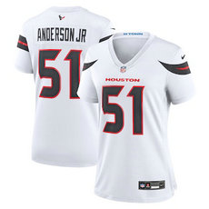 Women's Nike Houston Texans #51 Will Anderson Jr 2024 White Vapor Untouchable Authentic stitched NFL jersey
