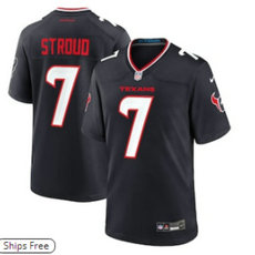 Women's Nike Houston Texans #7 C.J. Stroud 2024 Navy Authentic stitched NFL jersey