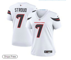 Women's Nike Houston Texans #7 C.J. Stroud 2024 White Authentic stitched NFL jersey