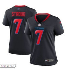 Women's Nike Houston Texans #7 C.J. Stroud Navy 2and Authentic stitched NFL jersey
