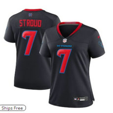 Women's Nike Houston Texans #7 C.J. Stroud Navy 2and Authentic stitched NFL jersey