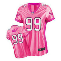 Women's Nike Houston Texans #99 J.J. Watt Pink New Be Luv'd Authentic stitched NFL jersey