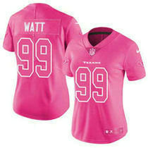 Women's Nike Houston Texans #99 J.J. Watt Pink Rush Fashion Authentic stitched NFL jersey